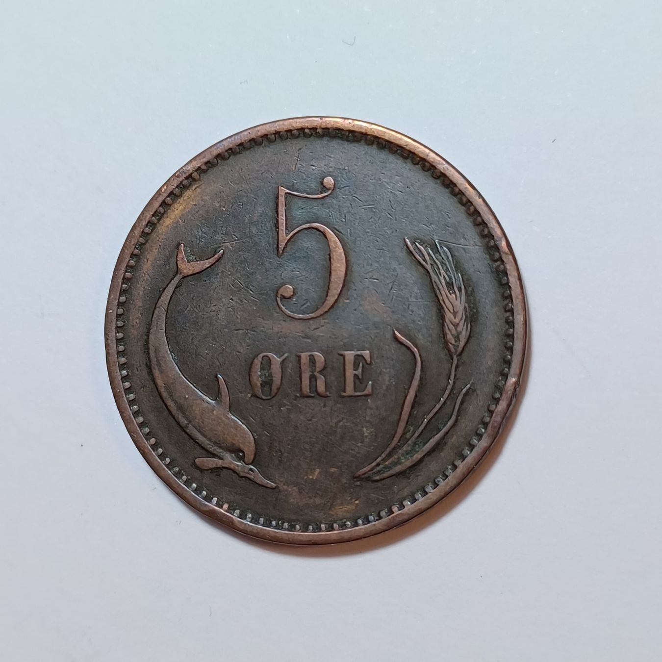 Alle Münzen: 5 Öre 1904 Dänemark – Gebraucht aus Pfäffikon ZH von Welt_Muenzen