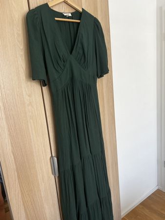 Y.Coo Paris Dress - dark green - size S - autumn look 🍂