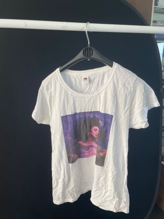 Weisses T-Shirt mit Print Grösse S/M, Fruit of the Loom