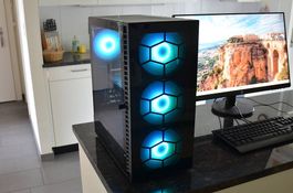 RGB Gaming-PC: Ryzen 5 5500, RTX 3060 Ti 8 GB, 650w Netzteil