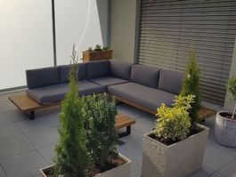 Garten Ecksofa mit Tisch 5-Sitzer MYKONOS