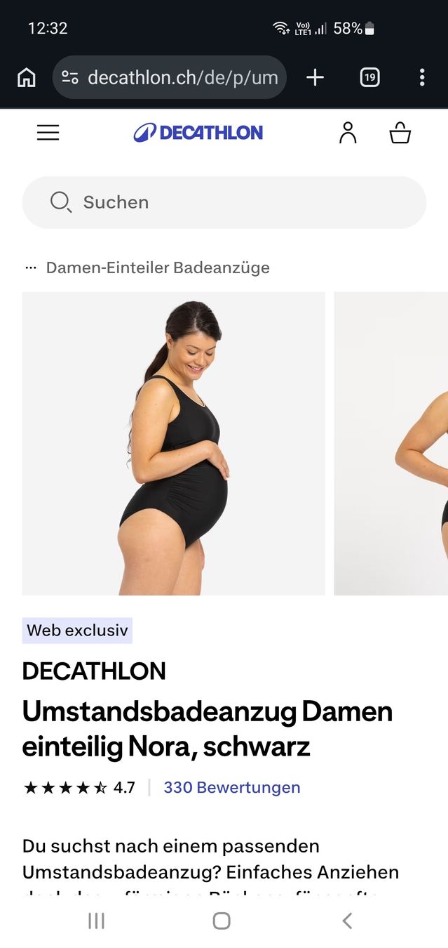 Badekleider & Bikinis: Umstandsbadeanzug – Gebraucht aus Schwarzenberg LU von alegria684 2