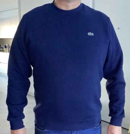 Lacoste Pull Homme Bleu Marine, Taille M - Parfait État