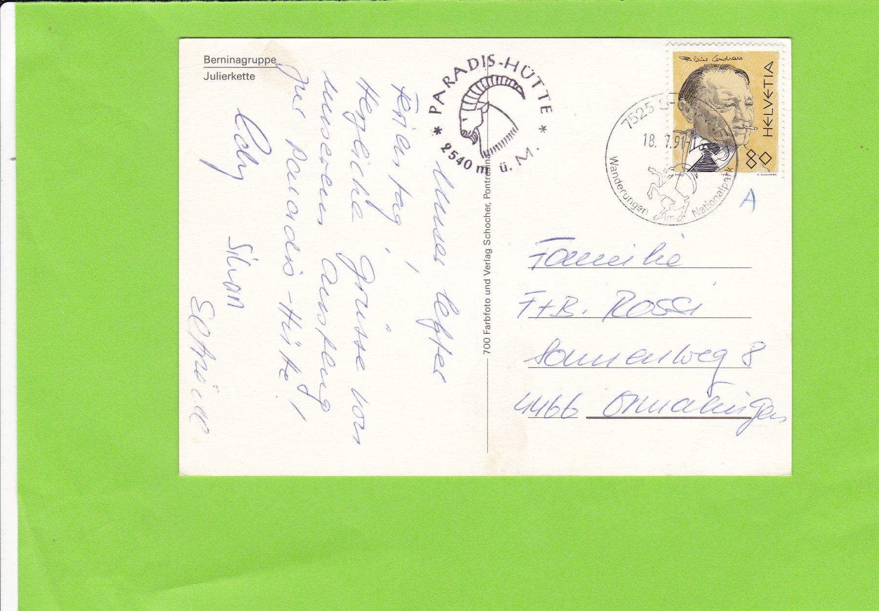 Cartes postales: Berninagruppe-Julierkette – D'occasion à St. Peterzell par neckertal 1