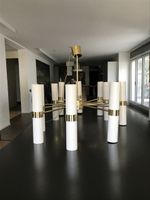 Deckenleuchte Messing weiss 12-flammig guter Zustand