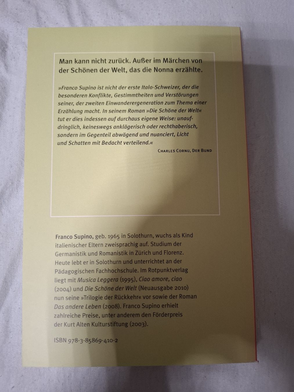 Livres: Die Schöne der Welt. Franco Supino – D'occasion à Urtenen-Schönbühl par nerdgirl 1