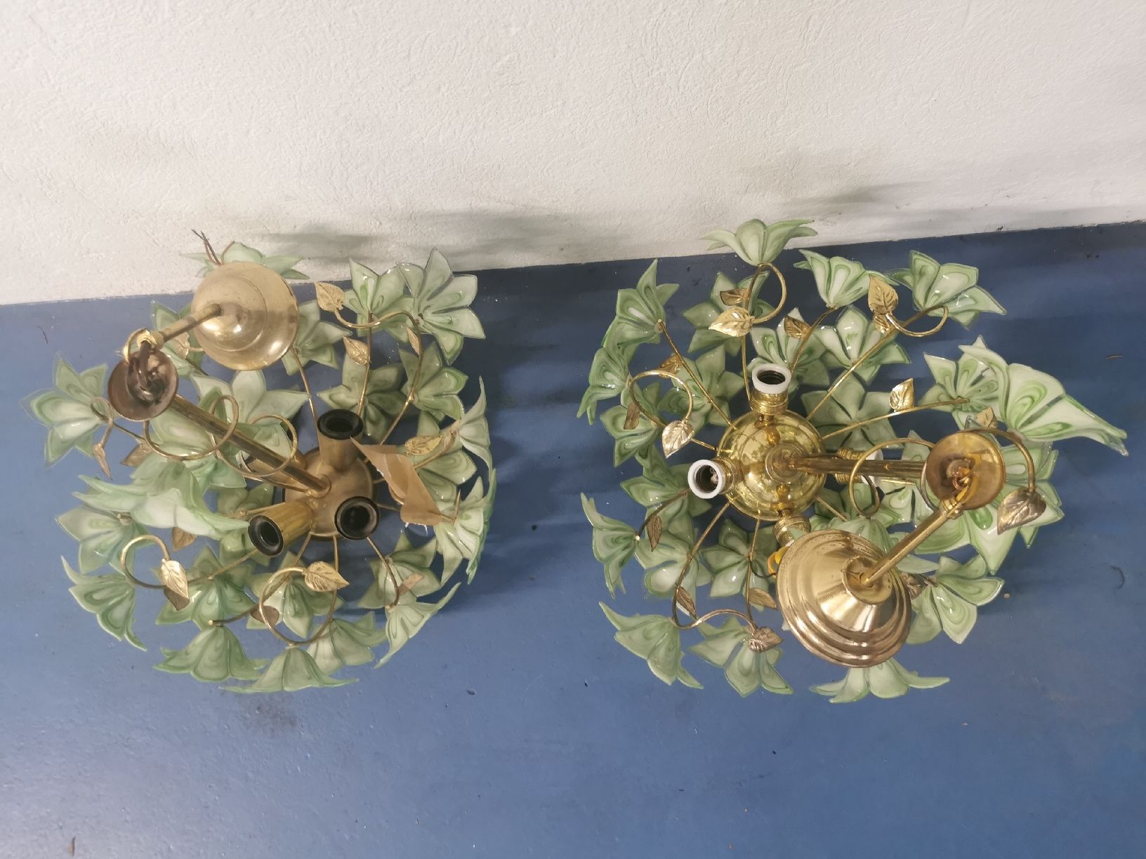 Lampade: Zwei Vintage Glasblütenlampen – Usato da Buchrain venduto da Blue_Marlin 2