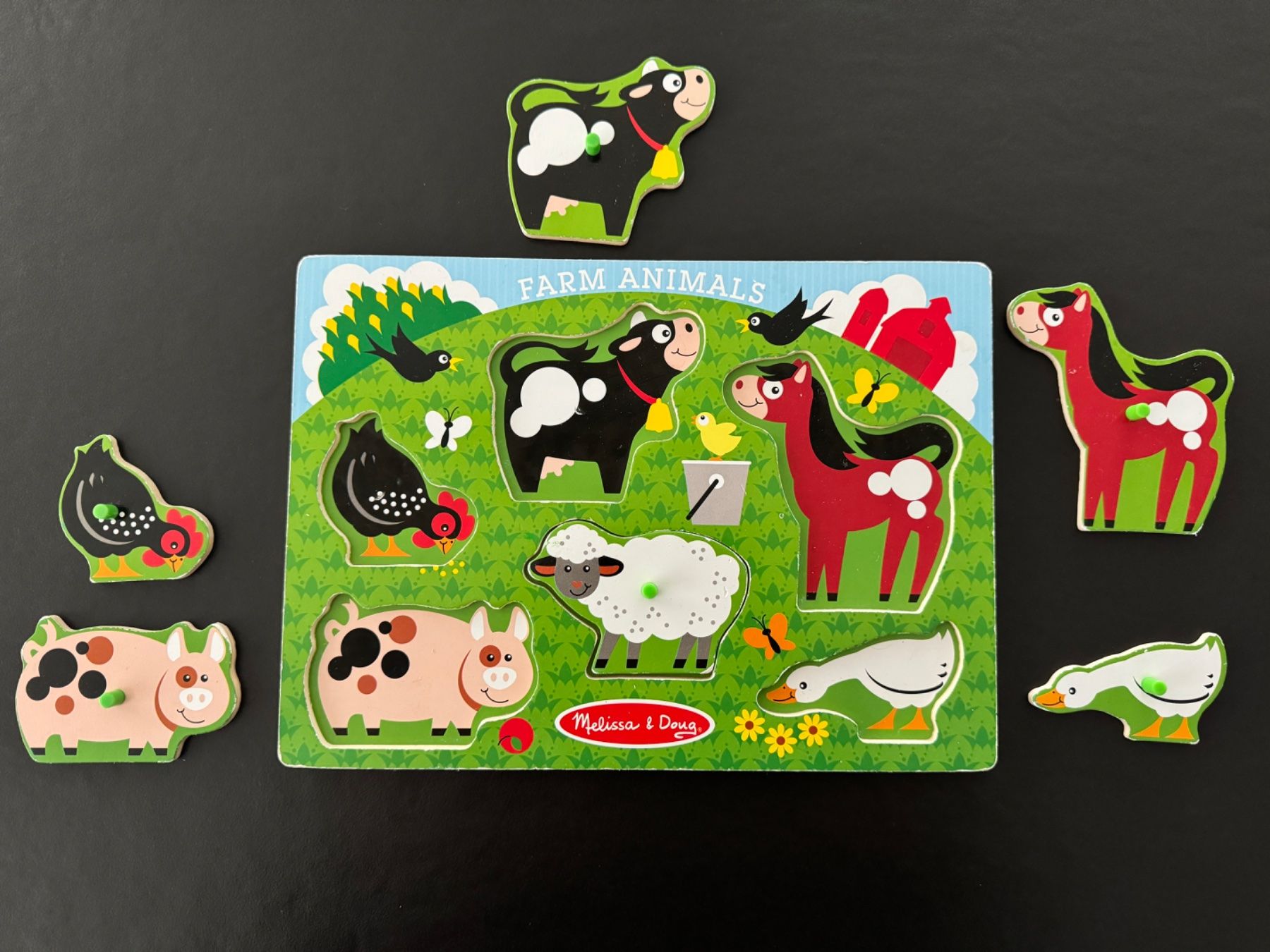 Puzzle: Holzpuzzle / Steckpuzzle Bauernhof Tiere – Usato da Zollikon venduto da Krenapf 1