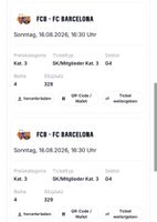 FCB-Barcelona Ticket Kat.3 Sektor G4 Reihe 4 18.06.2026