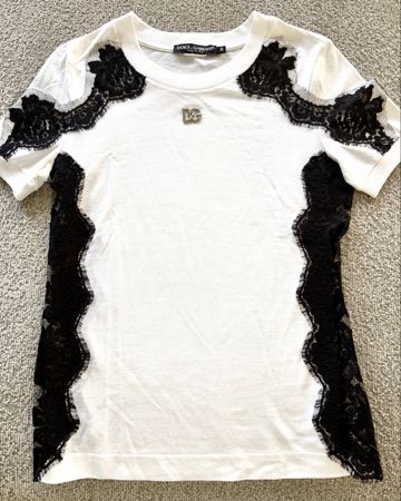 Dolce & Gabbana t-shirt with lace IT 36