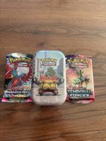 Pokemon Sammelkarten Set Tin Box und zwei Booster Packungen