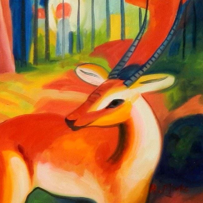 Riproduzioni & Creazioni: August Macke Zoologischer Garten – Nuovo (secondo la descrizione) da Larnaca venduto da KunstDepot24 4