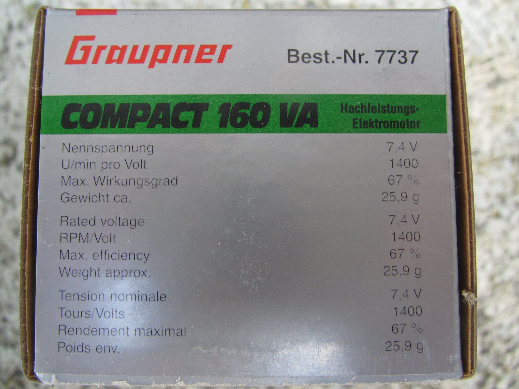 : Graupner Motor – Neu und originalverpackt aus Willisau von Adam1291