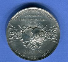 TOP Médaille Tir Argent Soleure Olten 1897|Schützenmedaille