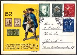 1943 Tag der Briefmarke mit Pro Juventute Satz