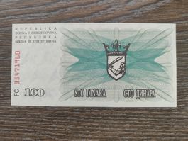 Bosnien 100 Dinara 1992 !!!!!!!