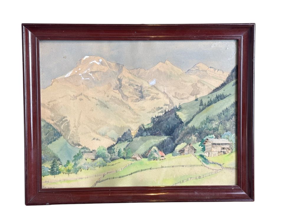 ANCIEN CADRE TABLEAU Sous Verre Photo Chasse Estampe Gravure EUR 45,00