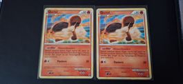 Pokémon Qurtel 2x Sammelkarten guter Zustand