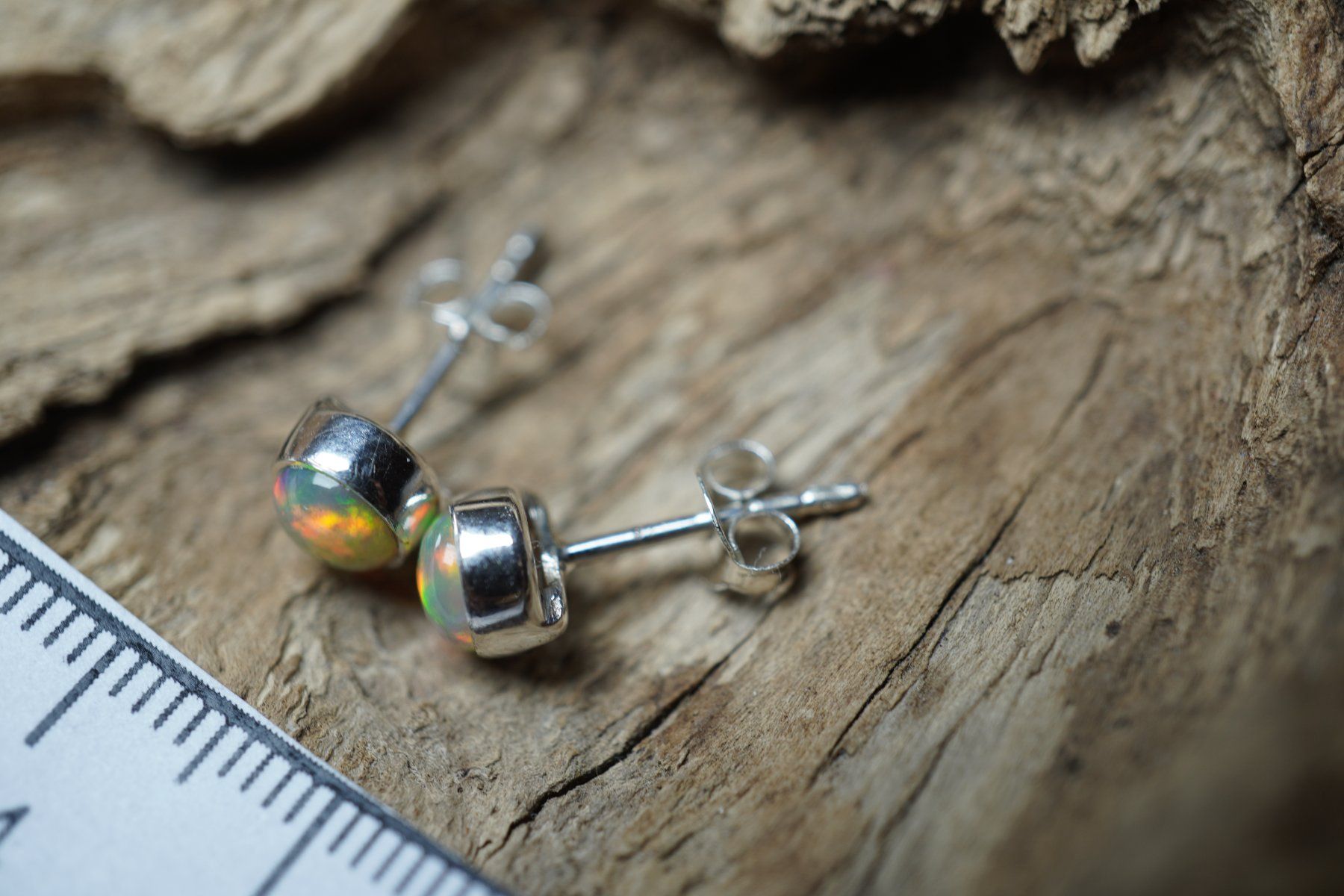 Orecchini pendenti & Orecchini a lobo: Opal   Rund   5mm  Farbig  Ohrstecker   925 Silber – Nuovo e nell'imballaggio originale da Balgach venduto da top_silver 6