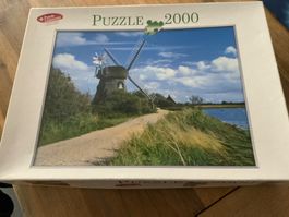 Puzzle 2000 Teile Windmühle Sommer Ostsee, Top Zustand 🧩