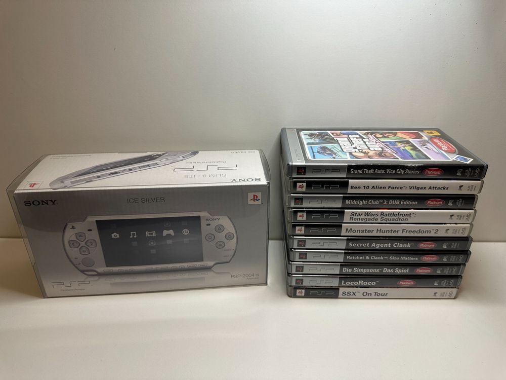 Sony PSP in OVP mit 10 Games | Kaufen auf Ricardo