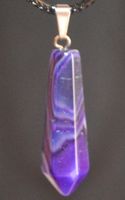Halskette X-97S – Hexagonal – Onyx Purple – 3,5 cm