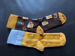 Socken mit Bier Motiv, Grösse 35-38, neu!