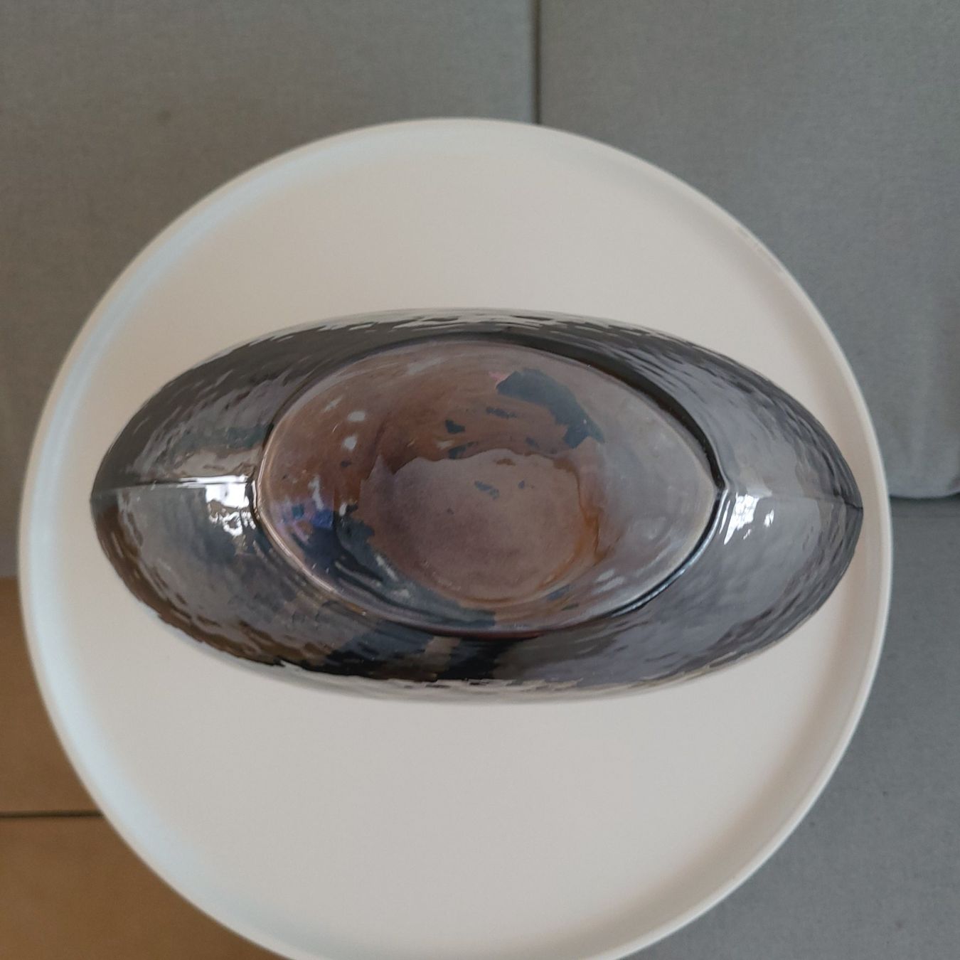 Vasi & Recipienti: Runde, gewölbte Vase aus Rauchglas – Usato da Savièse venduto da qm2710 4