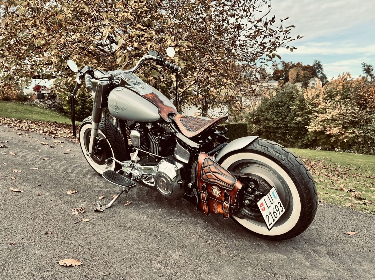 Harley-Davidson Chopper: 1992 Harley Davidson Softail Precision Bobber THE FURY – Usato da Meggen venduto da PrecisionBobbers