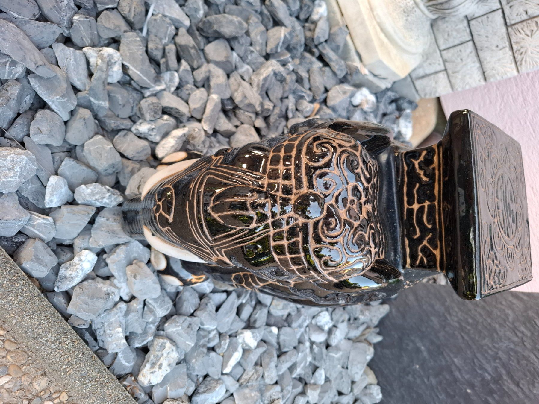 Sculture & Statue: Schwarzer Elefantenhocker aus Ton? Keramik? – Usato da Grenchen venduto da Smartflitzer 2