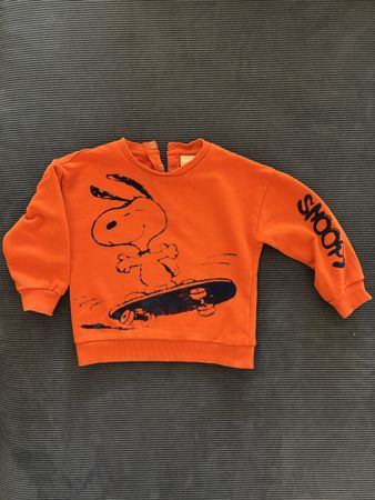 Snoopy Sweatshirt Gr 92 orange Herbst
