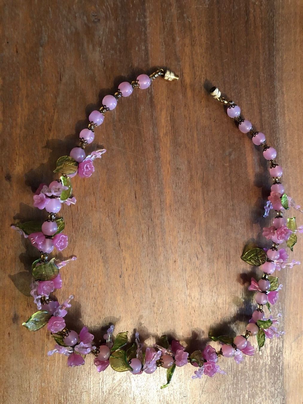 Catenine: GABLONZER GLASBLÜTEN COLLIER in rosa. – Nuovo (secondo la descrizione) da Wald ZH venduto da mlnt 5
