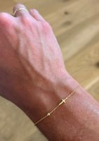 Elegantes Sterling Silber 18 Karat vergoldetes Armband