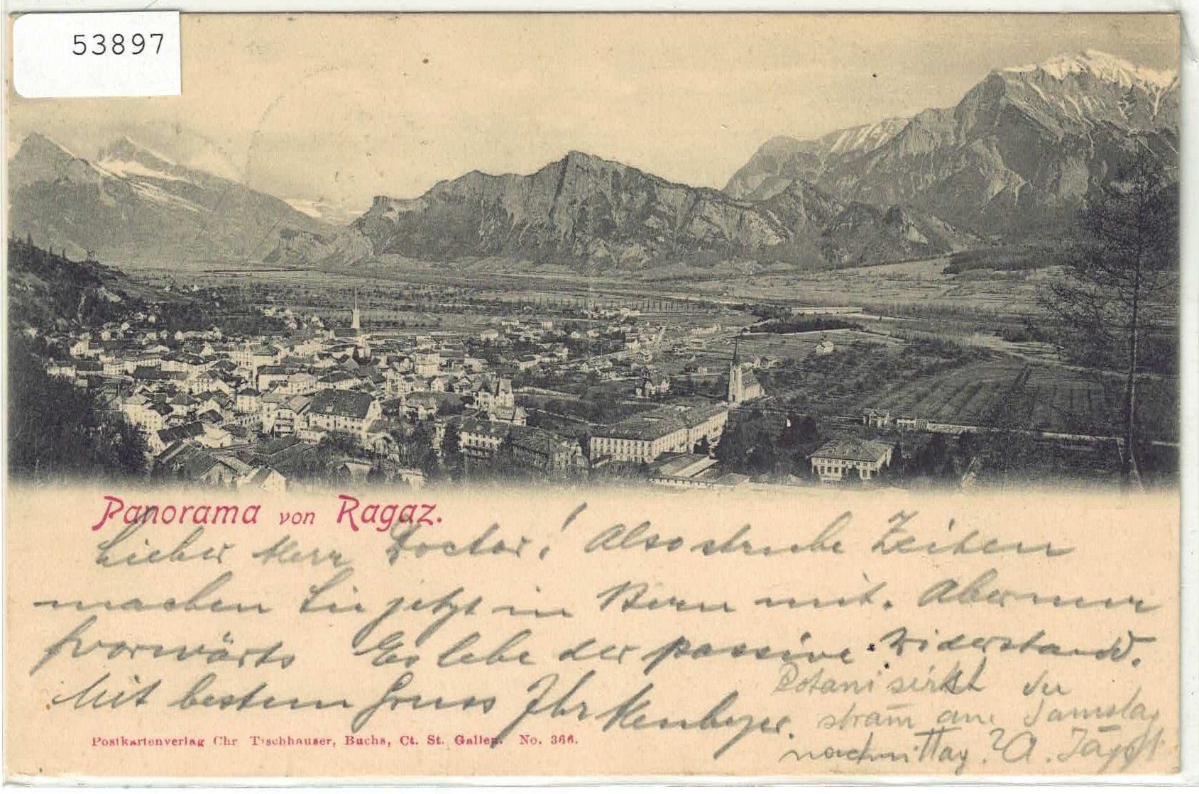 Ansichtskarten: Panorama von Bad Ragaz – Gebraucht aus Ettingen von Kartenplanet