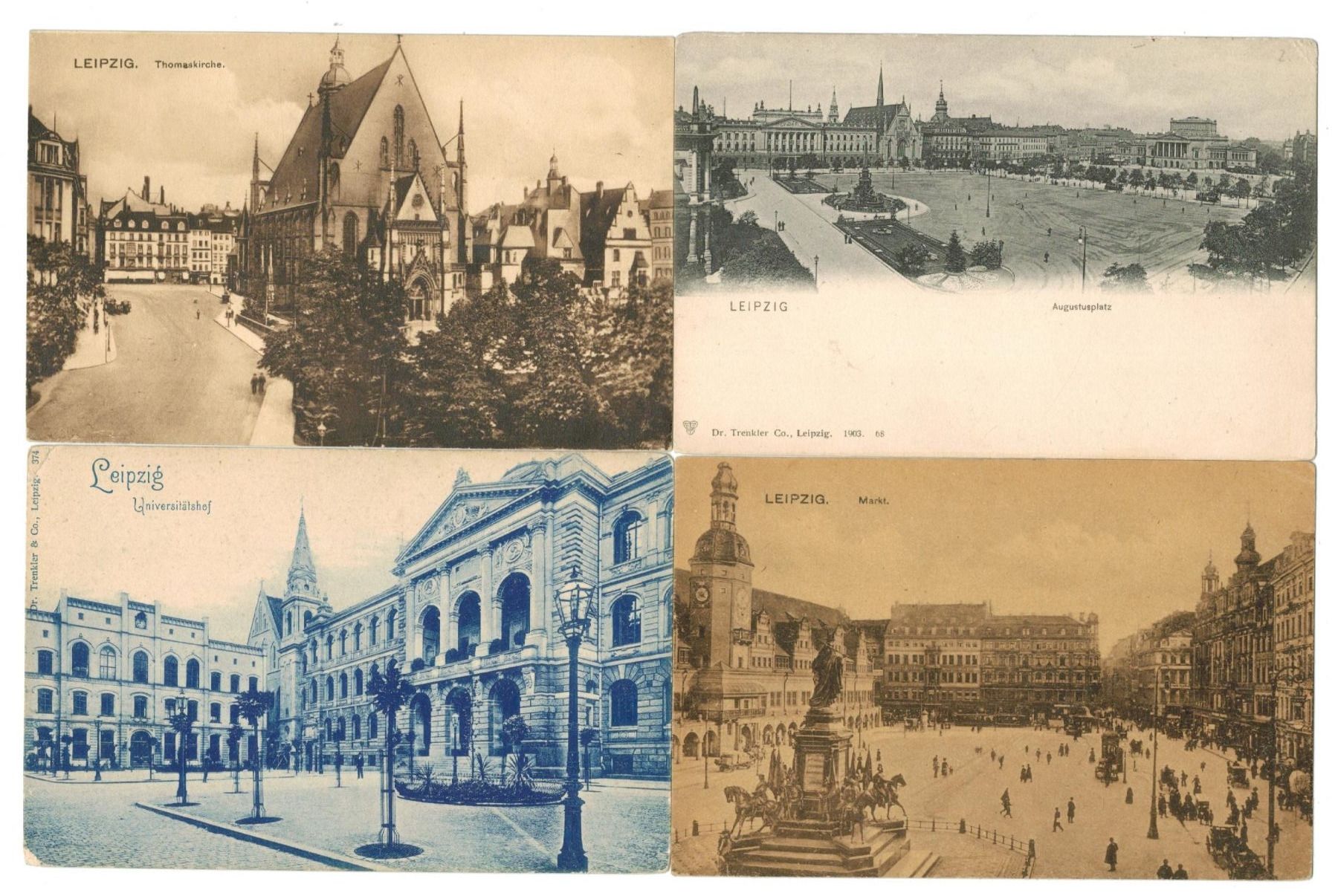 Ansichtskarten: 4 AK Leipzig – Gebraucht aus Zürich von Tolima194