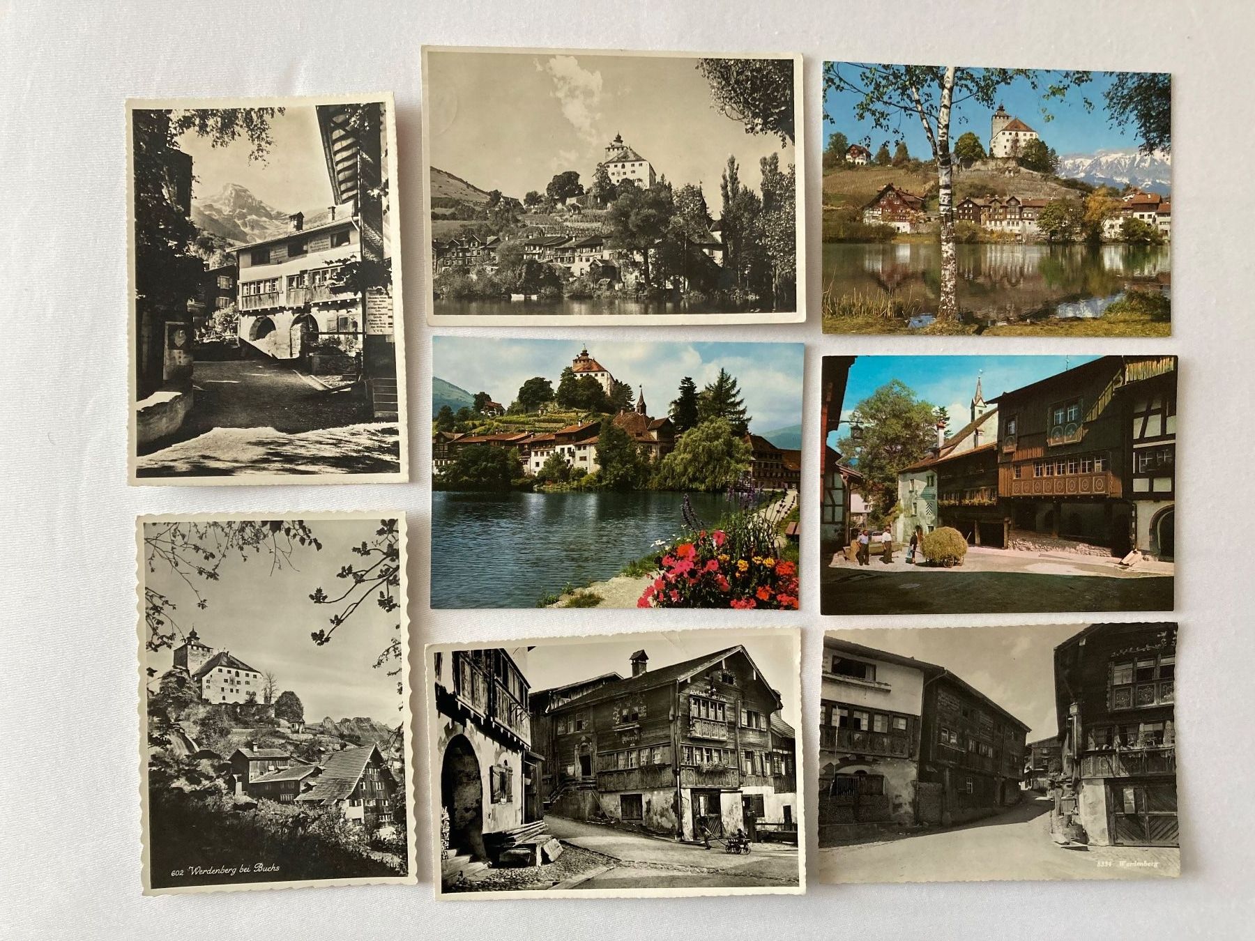 Cartoline postali: 8 AK Werdenberg – Usato da Zürich venduto da Tolima194
