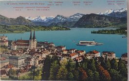 LUZERN  -  Hofkirche & die Alpen - 1930