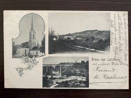 GRUSS AUS LÜTISBURG 3 Bilder, die drei Brücken, 1899 (!)