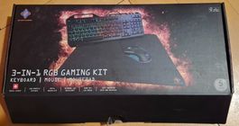 3-in-1 Gaming Kit: Tastatur, Maus & Mousepad, RGB