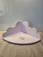 Wolken-Eckregal, Kinderzimmerregal weiss