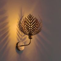 Wandlampe goldfarben im Blätterdesign - Top Zustand!