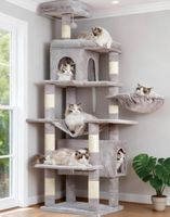 Katzenbaum 178 cm hellgrau,  rauchgrau oder beige