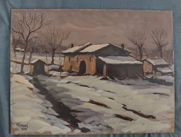 Öl auf Holz - Alinovi 1977 - 32*42cm