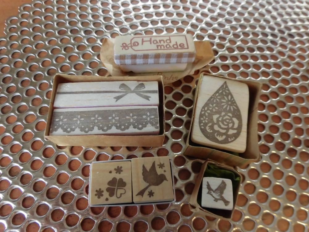 Handmade stamps set/Ribbon, birds, flower... (Gebraucht) in Goldach für ...