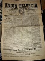 Antike Zeitung "Union Helvetia" von 1917,4.Okt.