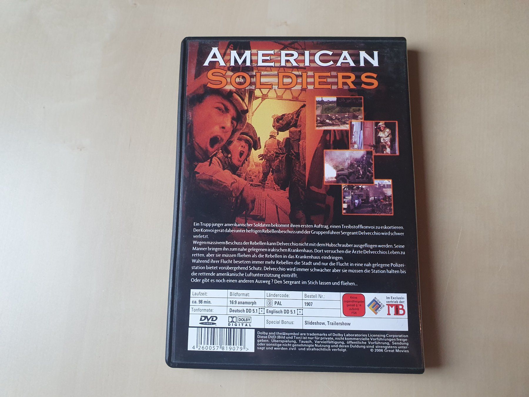 Tutti i DVDs: American Soldier Ein Tag im Irak – Usato da Stansstad venduto da collectorsshop 1
