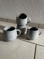 Steinguttasse Aurea, Grau gesprenkelt, Handarbeit