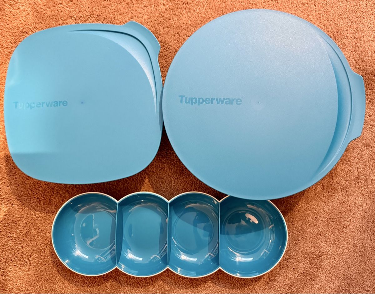 Ciotole: Tupperware dreiteiliges Schüssel-Set – Nuovo e nell'imballaggio originale da Worben venduto da Teddy112
