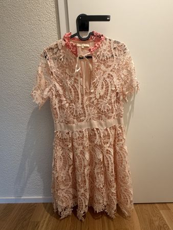 Maje Lace Dress Pink Size 3 Good Condition