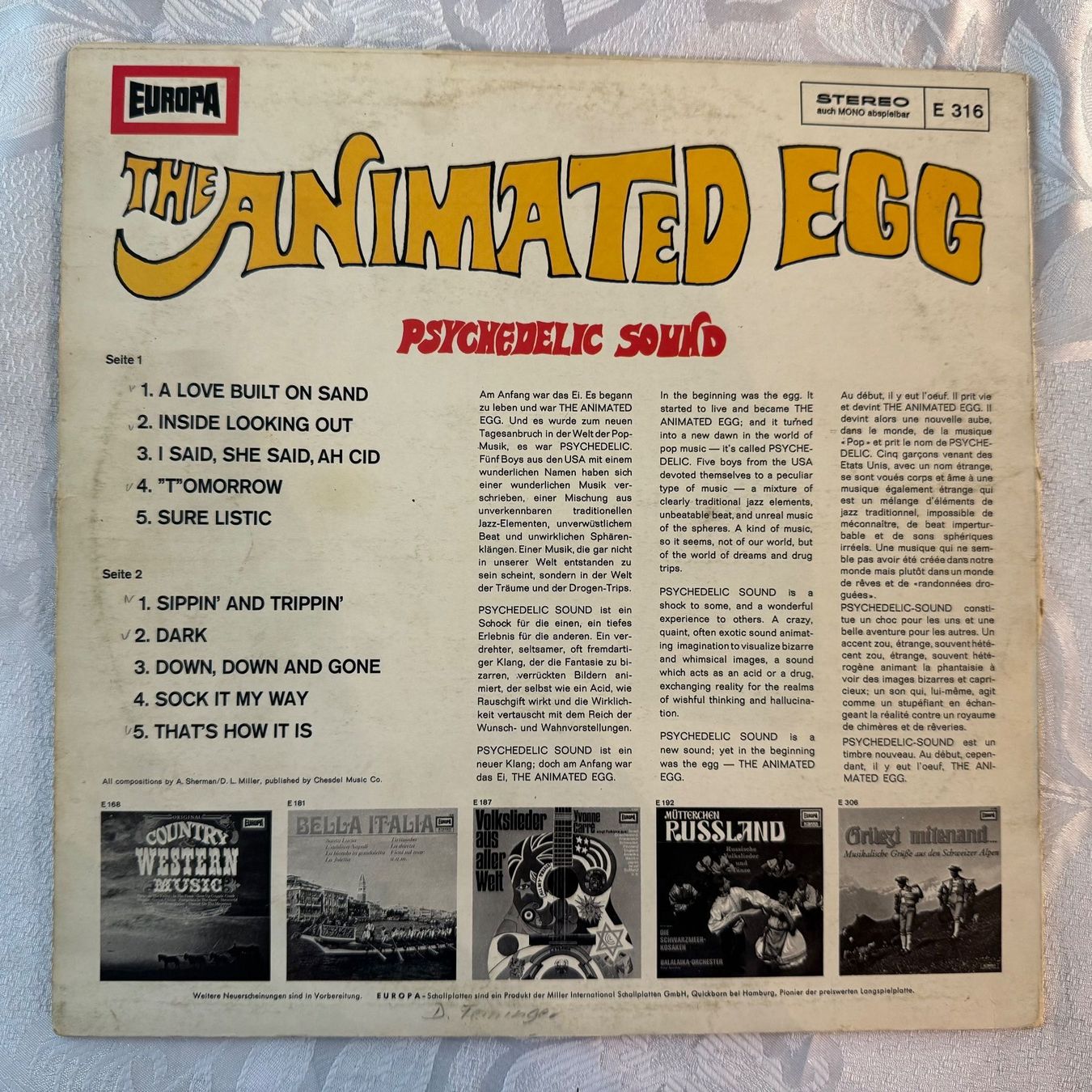 Schallplatten: THE ANIMATED EGG - THE ANIMATED EGG – Gebraucht aus Zürich von fehlton 1